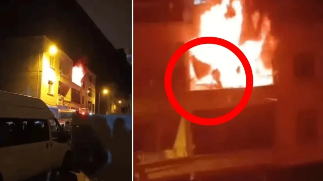 diyarbakirda ev yangini babanin cocugunu kurtarmaya calistigi anlar kameralara yansidi evXA2OIu