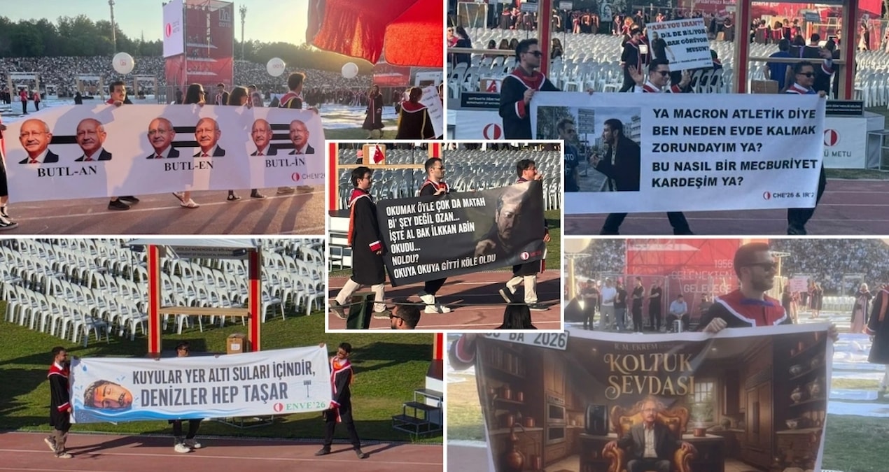 Odtu mezuniyetinde pankartlar konustu RgzdCZtB